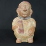 Pre-Columbian Moche Ceramic Worker Bottle - Image 6
