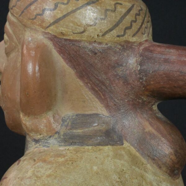 Pre-Columbian Moche Ceramic Worker Bottle - Image 10