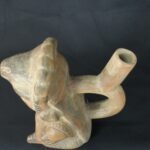 Pre-Columbian Moche Ceramic Priest Bottle - Image 9