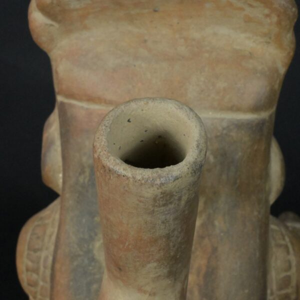 Pre-Columbian Moche Ceramic Priest Bottle - Image 13