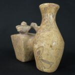 Pre-Columbian Moche Ceremonial Double Vessel with Serpent Motifs - Image 3