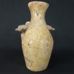 Pre-Columbian Moche Ceremonial Double Vessel with Serpent Motifs - Image 4