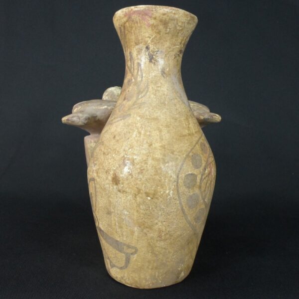 Pre-Columbian Moche Ceremonial Double Vessel with Serpent Motifs - Image 4