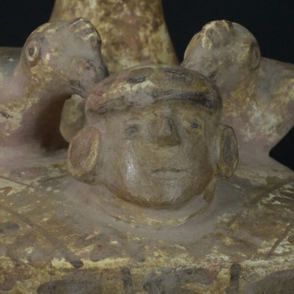 Pre-Columbian Moche Ceremonial Double Vessel with Serpent Motifs - Image 15