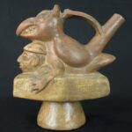 Pre-Columbian Moche Whistle with Ceremonial Design