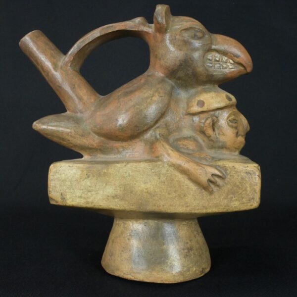 Pre-Columbian Moche Whistle with Ceremonial Design - Image 5