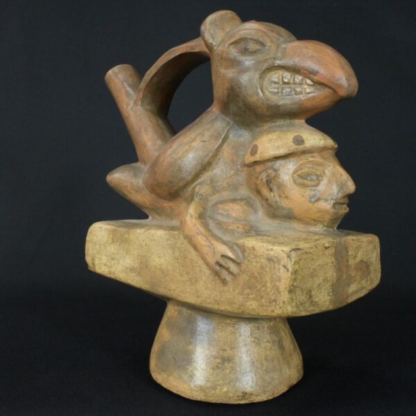 Pre-Columbian Moche Whistle with Ceremonial Design - Image 6