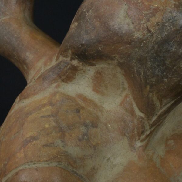 Pre-Columbian Moche Ceramic Mother and Child Bottle - Image 13