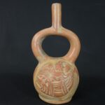 Pre-Columbian Moche Ritual Ceramic Bottle