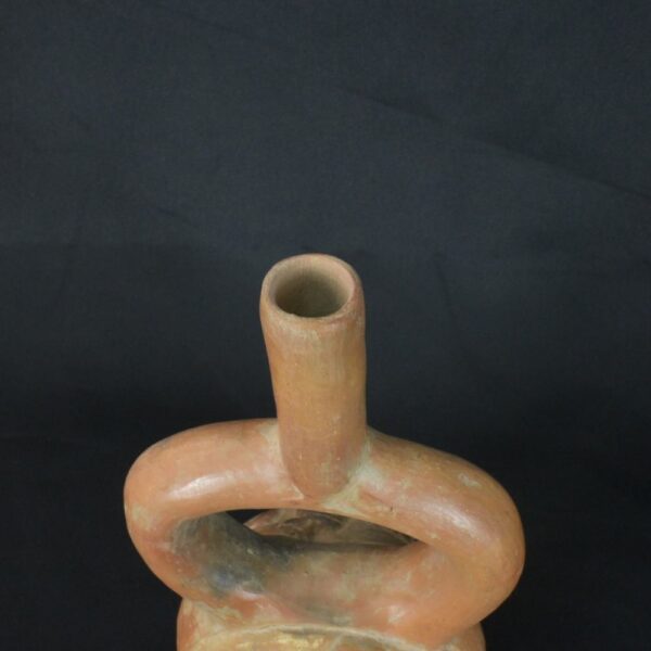 Pre-Columbian Moche Ritual Ceramic Bottle - Image 8