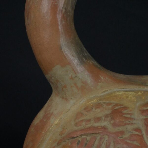 Pre-Columbian Moche Ritual Ceramic Bottle - Image 11