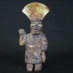 Pre-Columbian Moche Sodalite Warrior Priest Sculpture