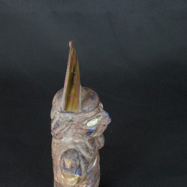 Pre-Columbian Moche Sodalite Warrior Priest Sculpture - Image 8