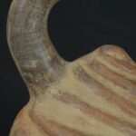 Pre-Columbian Moche Ceramic Ritual Bottle with Lizard Motifs - Image 11