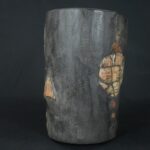 Pre-Columbian Moche Wooden Ritual Vessel with Inlays - Image 4