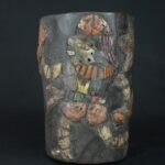 Pre-Columbian Moche Wooden Ritual Vessel with Inlays - Image 8