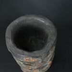 Pre-Columbian Moche Wooden Ritual Vessel with Inlays - Image 9