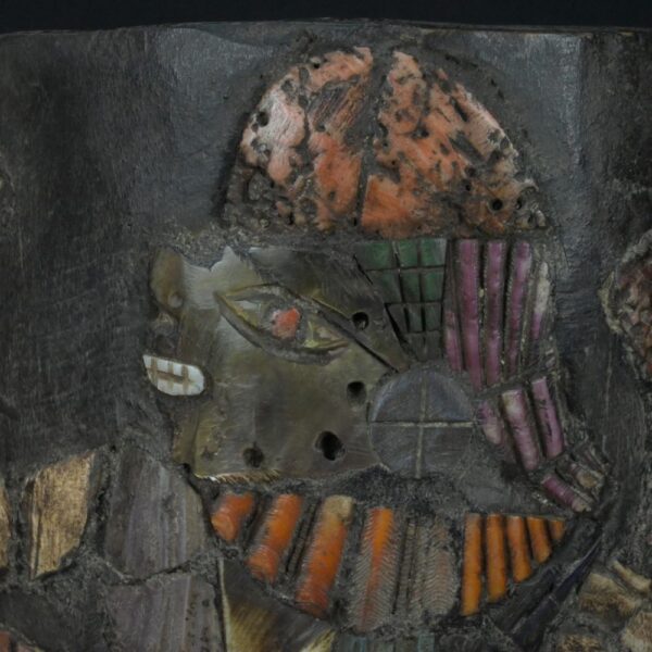 Pre-Columbian Moche Wooden Ritual Vessel with Inlays - Image 13