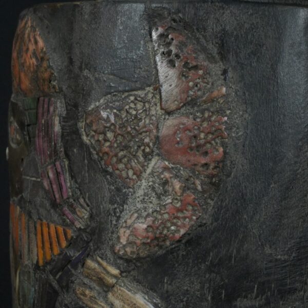 Pre-Columbian Moche Wooden Ritual Vessel with Inlays - Image 15