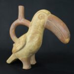 Pre-Columbian Moche Toucan Ceramic Ritual Bottle - Image 6