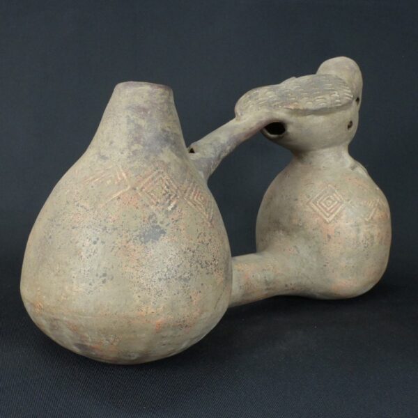 Pre-Columbian Inca Water Whistle with Parrot Design - Image 4