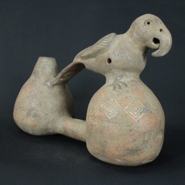 Pre-Columbian Inca Water Whistle with Parrot Design - Image 6