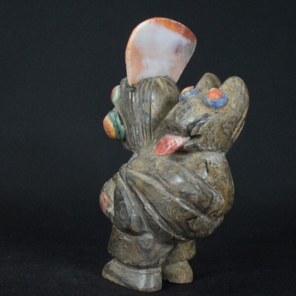 Pre-Columbian Moche Priestess Figurine with Inlays - Image 2