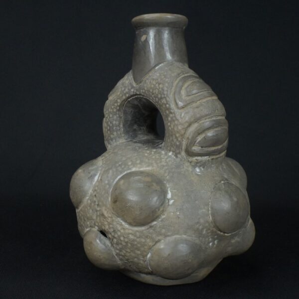 Pre-Columbian Chavin Ceramic Ritual Bottle - Image 2