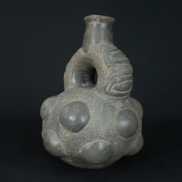 Pre-Columbian Chavin Ceramic Ritual Bottle - Image 6