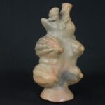 Pre-Columbian Moche Ceramic Whistle with Cacao and Figures