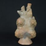Pre-Columbian Moche Ceramic Whistle with Cacao and Figures - Image 2