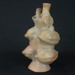 Pre-Columbian Moche Ceramic Whistle with Cacao and Figures - Image 3
