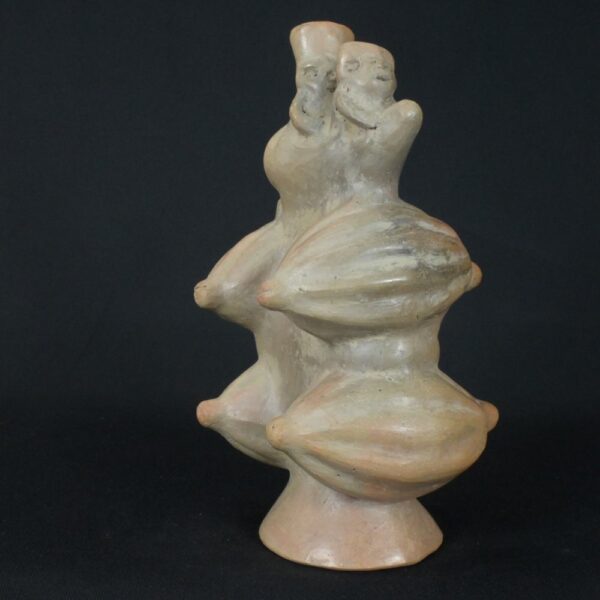 Pre-Columbian Moche Ceramic Whistle with Cacao and Figures - Image 7