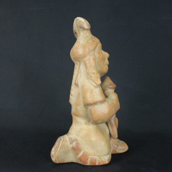 Pre-Columbian Moche Warrior Ceramic Figurine - Image 7