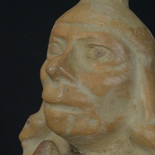 Pre-Columbian Moche Warrior Ceramic Figurine - Image 12