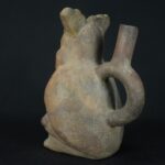 Pre-Columbian Moche Warrior Ceramic Bottle - Image 5