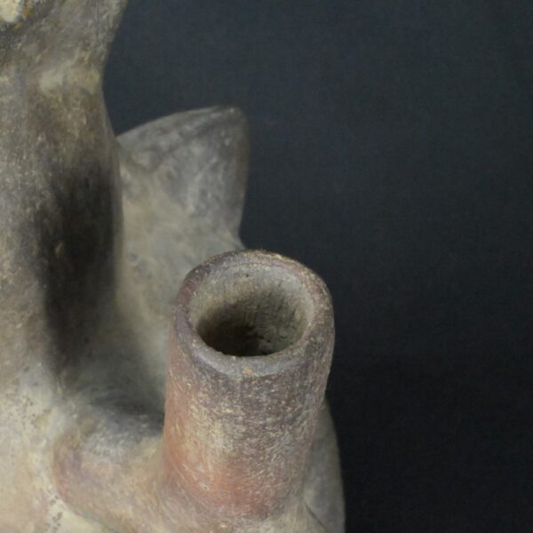 Pre-Columbian Moche Warrior Ceramic Bottle - Image 15