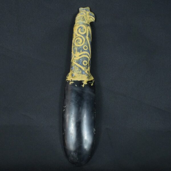 Pre-Columbian Moche Obsidian Ritual Knife with Condor Motif - Image 4
