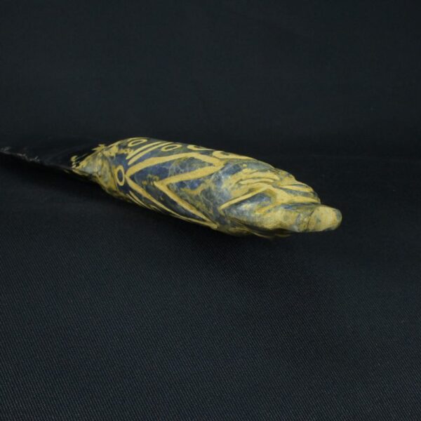 Pre-Columbian Moche Obsidian Ritual Knife with Condor Motif - Image 8
