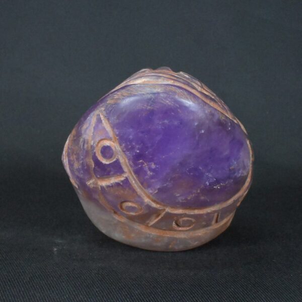 Pre-Columbian Moche Amethyst Double Skull Artifact - Image 4