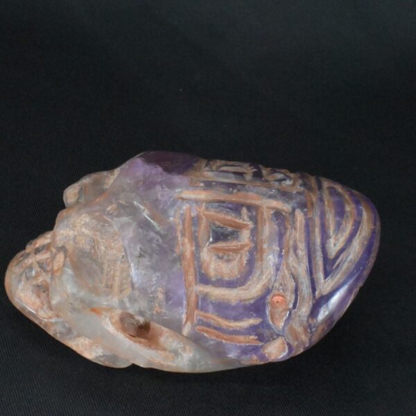 Pre-Columbian Moche Amethyst Double Skull Artifact - Image 9