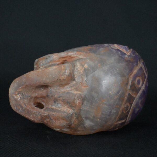 Pre-Columbian Moche Amethyst Double Skull Artifact - Image 10