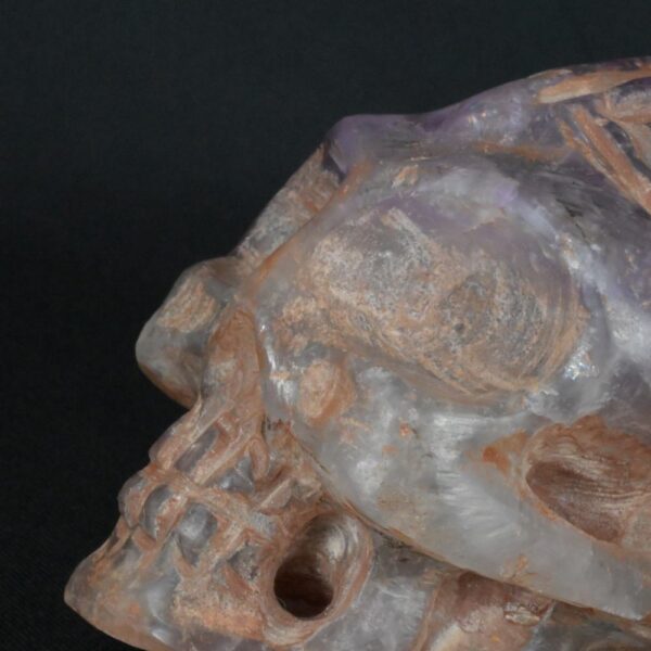 Pre-Columbian Moche Amethyst Double Skull Artifact - Image 11