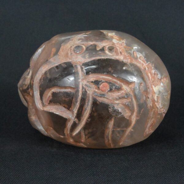 Pre-Columbian Moche Quartz Skull Sculpture - Image 9