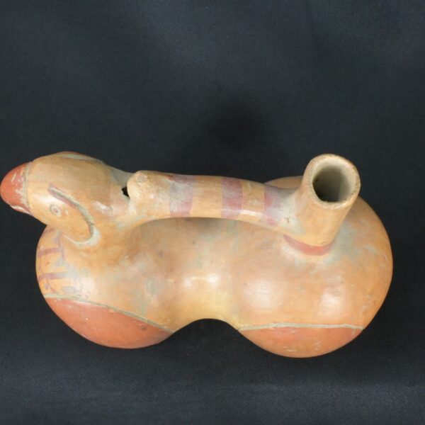 Pre-Columbian Moche Bird Whistling Vessel Artifact - Image 8