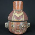 Pre-Columbian Paracas Ritual Ceramic Bottle