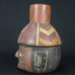 Pre-Columbian Paracas Ritual Ceramic Bottle - Imagen 3