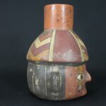 Pre-Columbian Paracas Ritual Ceramic Bottle - Imagen 7