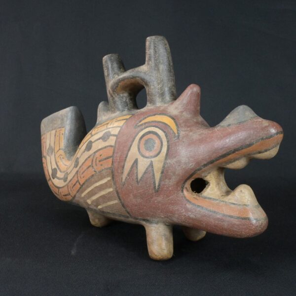 Pre-Columbian Nazca Ceramic Ritual Bottle - Image 6