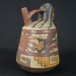 Pre-Columbian Nazca Ritual Ceramic Bottle - Imagen 4